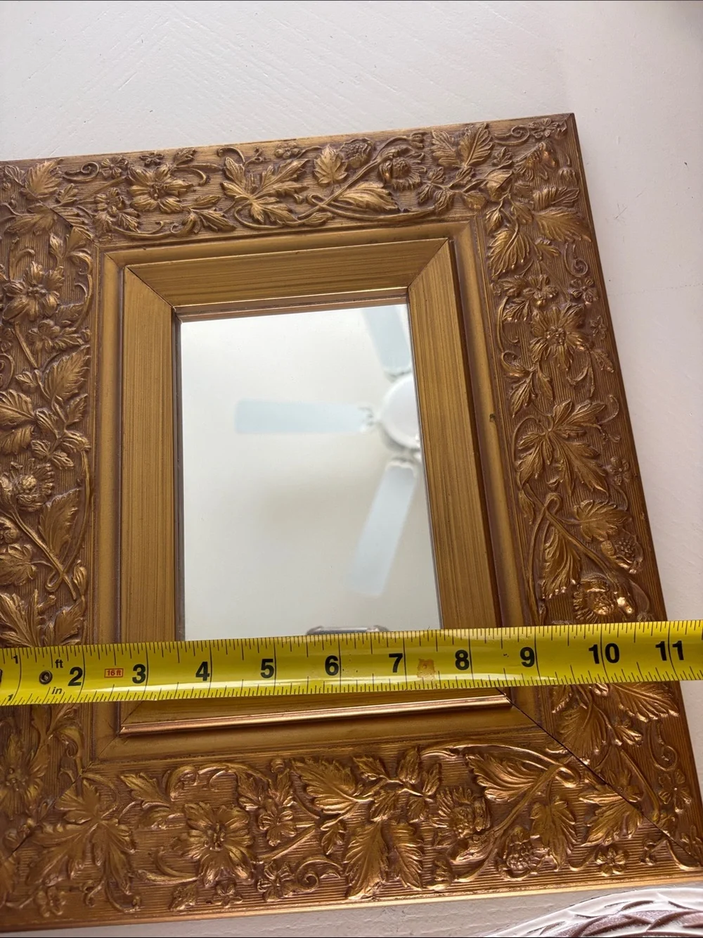 Ornate Gold Floral Wall Mirror Frame - Gold